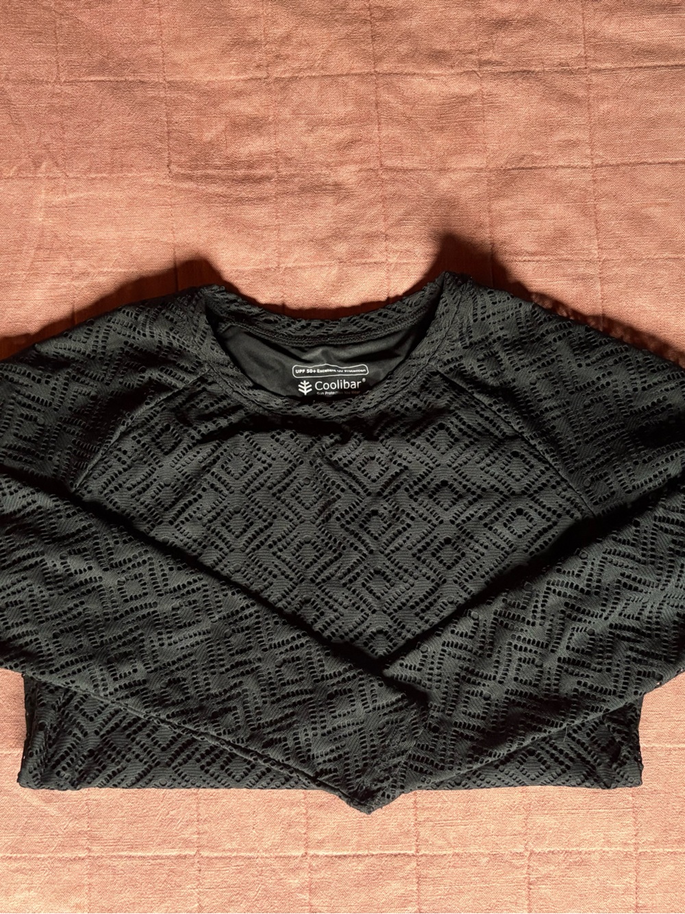 Coolibar UPF Long Sleeve Shirt- Size Small- Black Diamond Lace Shirt - Picture 3 of 11
